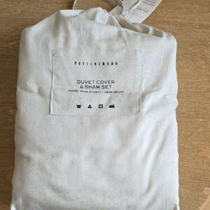 Pottery Barn Tan Duvet Cover & Sham Set